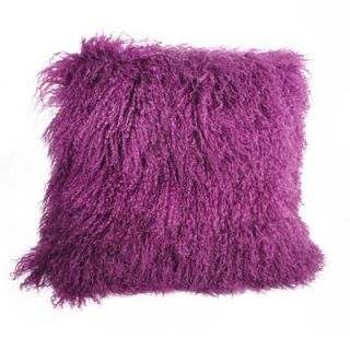 Pur Cashmere Tanner Curly Lamb Oversized Pillow MLP 012 Color Heliotrope
