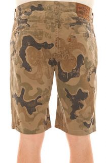 Elwood Shorts Drifter Pattern in Military Dust Camo Brown