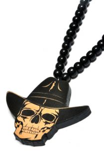 SwaggWood Cowboy Skull Wood Pendant