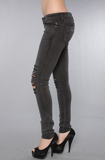 Tripp NYC The Satin Ripped Jean With Black Lace