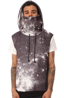 ARSNL The Sleeveless Kino Ninja Hoodie in Greyscale GalaxyMade in the USA