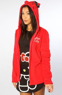 Hello Kitty Intimates The Hello Kitty For Life Bow Hoodie in Red