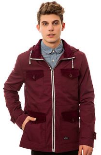 D Struct The Pane Solid Color Fisherman Jacket in Wine