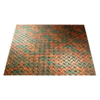Fasade 4 ft. x 8 ft. Diamond Plate Copper Fantasy Wall Panel S66 11