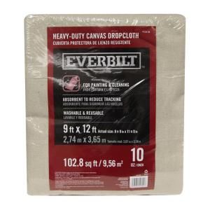Everbilt 9 ft. x 12 ft. 10 oz. Canvas Drop Cloth 51821/4HD