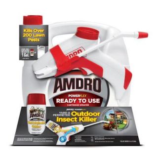 AMDRO PowerFlex Ready To Use Cartridge Sprayer & Yard & Perimeter Outdoor Insect Killer Concentrate 100516162