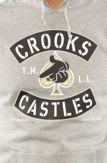 Crooks and Castles The Air Gun Spade Pullover Hoody in Heather Gray