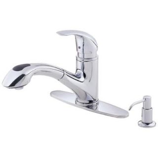 Danze Melrose Single Handle Pull Out Sprayer Kitchen Faucet in Chrome D454612