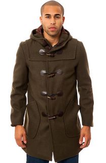 Schott NYC Jacket 24oz Duffle Coat in Dark Loden Green