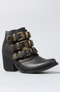 Jeffrey Campbell Boot Triple Chain in Black Distressed