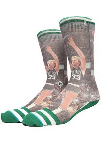 Stance Socks Larry Bird in Green and White