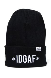 1st Class IDGAFI Dont Give A Fck Beanie in Black