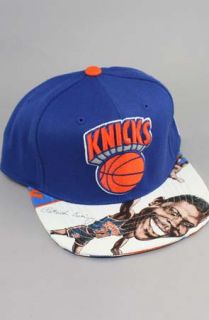 123STRAPBACKS New York Knicks Patrick Ewing Caricature Strapback HatBlueArch