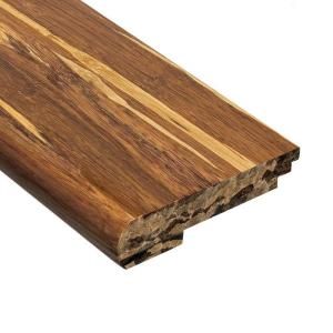 Home Legend Strand Woven Tiger Stripe 9/16 in. Thick x 3 3/8 in. Wide x 78 in. Length Bamboo Stair Nose Molding HL43SN