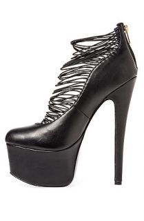 London Trash Shoe Ceres in Leather Black