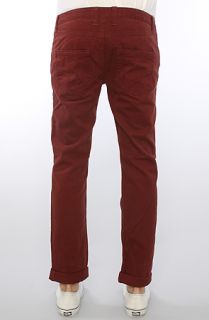 Bellfield Slim Corduroy Pants in Burgundy