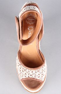 Jeffrey Campbell The Tilton Shoe in Ivory Crochet Tan