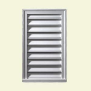 Fypon 16 in. x 24 in. x 2 in. Polyurethane Functional Vertical Louver Gable Vent FLV16X24