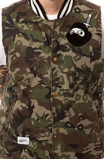 RockSmith Jacket Head Ninja Vest in Woodland Camo