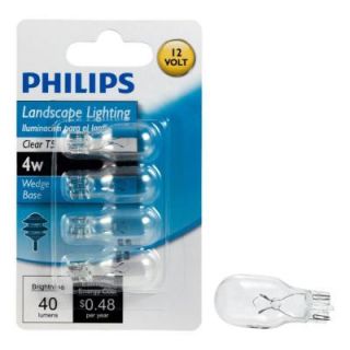 Philips 4 Watt Incandescent T5 12 Volt Wedge Light Bulb 416032