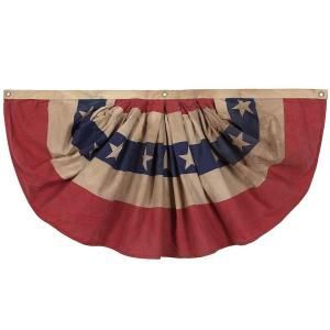 Valley Forge Flag Antiqued 1.5 ft. x 3 ft. Cotton Pleated Mini Fan Flag PMF H