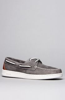 Sebago Shoes Boat Wentworth Moc Leather Rawhide Graphite Gray