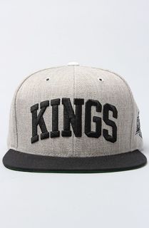 Mitchell & Ness The Los Angeles Kings Basic Arch Snapback Hat in Gray Black