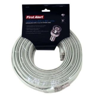 First Alert Shielded 100 ft. RG59 Coax Video and DC Power Cable BNC 100