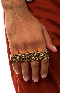 DOPE Ring Leopard 4 Finger Ring in Gold