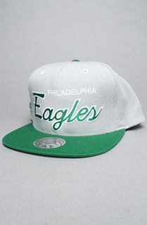 Mitchell & Ness The Philadelphia Eagles Script 2Tone Snapback Cap in GreyGreen
