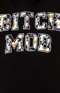 Married to the Mob Sweatshirt Bitch Mob Cropped in Tropical and Black