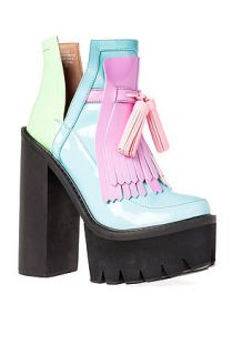 Jeffrey Campbell Shoe The O Quinn in Glow Multi Black