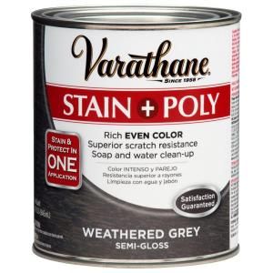 Varathane 1 Qt. Weathered Gray Poly Wood Stain 271466