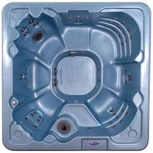 QCA Spas Salerno 8 Person 60 Jet Non Lounger Spa with Ultimate Energy Saver Package in Blue Denim Model 5 BD
