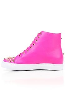 Jeffrey Campbell Sneaker Spiked in Fuchsia and Gold
