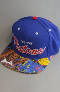 123STRAPBACKS Detroit Pistons Grant Hill Caricature Strapback HatBlueScript