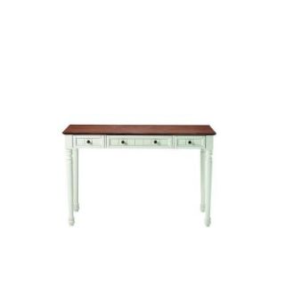 Home Decorators Collection Southport 48 in. W Ivory and Oak Computer Desk 0804000410