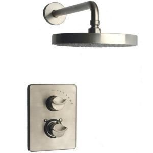 La Toscana Morgana 2 Handle Shower Faucet in Brushed Nickel 73PW690
