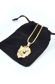 The Gold Gods 18k Gold Lion Head Necklace