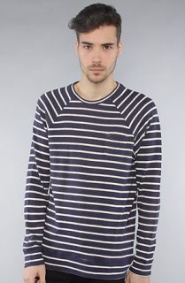 Obey The Dock Line Sweater in Navy Cream