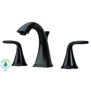 Pfister Pasadena 8 in. Widespread 2 Handle High Arc Bathroom Faucet in Tuscan Bronze F 049 PDYY