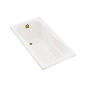 KOHLER Hourglass 5 Ft. Alcove Bath with Left Hand Drain in Biscuit K 1219 L 96