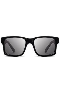 Shwood Eyewear The Haystack Rectangle Sunglasses in Ebony Black