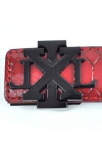 ILLxILL Red Python Belt with Black Logo