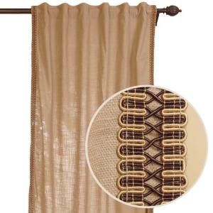 Home Decorators Collection Beige Back Tab Curtain 91109