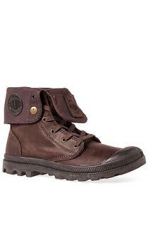 Palladium Boot Baggy Leather Boot in Chocolate Brown