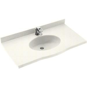 Swanstone Europa 55 in. Solid Surface Vanity Top with Basin in Babys Breath EV1B2255 168