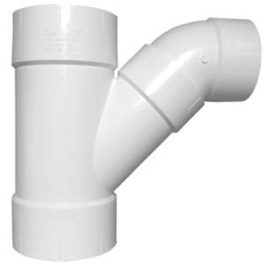 Charlotte Pipe 10 in. PVC DWV Combination Wye and Eighth Bend (2 Piece) PVC 00503  1400