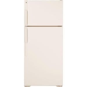 GE 28 in. W 15.7 cu. ft. Top Freezer Refrigerator in Bisque GTS16DBERCC