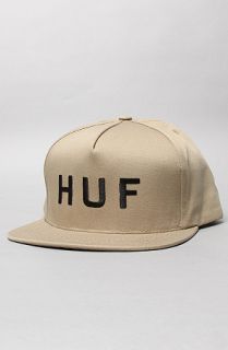 HUF The Original Logo Snapback Cap in Tan